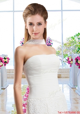 Beautiful Column Laced 2016 Bridal Gowns with Strapless