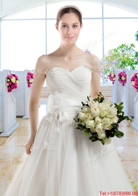 Exquisite Appliques Sweetheart Bridal Dresses with A Line