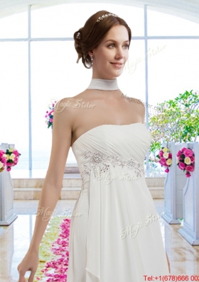 New Arrivals Empire Strapless Wedding Gowns with A Line