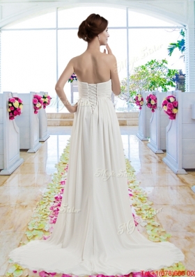 New Arrivals Empire Strapless Wedding Gowns with A Line