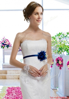 Pretty 2016 Column Laced Wedding Dresses with Lace