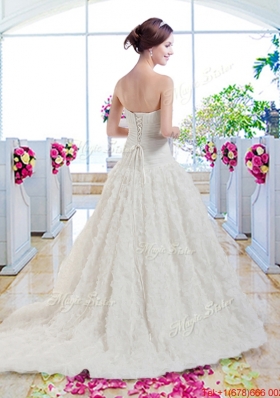 Best Selling Sweetheart Beaded Wedding Gowns for Garden