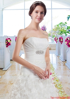 New Arrivals A Line Beaded Wedding Dresses with Appliques