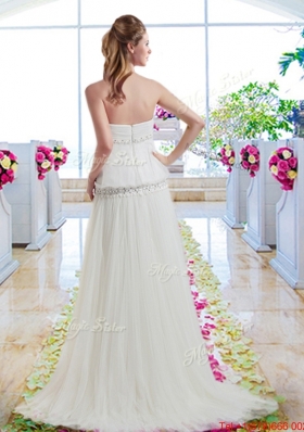 Simple Empire Wedding Gowns with Appliques