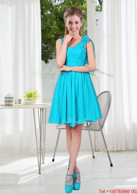 Short Straps Custom Made Dama Dress in Aqua Blue