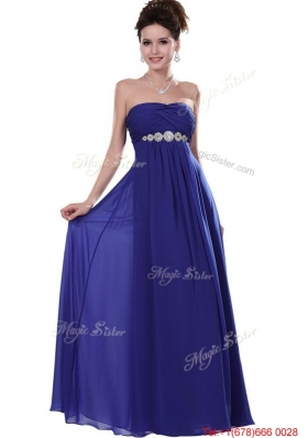 2016 Elegant Strapless Prom Dresses in Royal Blue