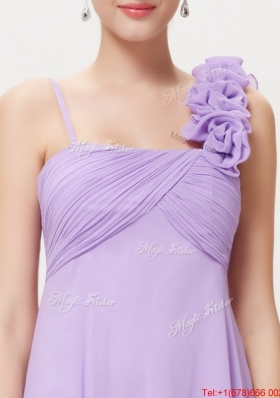 2016 New Style Straps Lavender Prom Dresses with Ruching