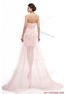 Best Selling Sweetheart Beaded Prom Gowns with High Low