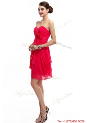 Fashionable Hand Made Flowers Prom Dresses with Sweetheart