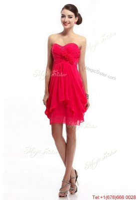 Fashionable Hand Made Flowers Prom Dresses with Sweetheart