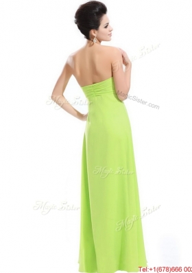 Perfect Strapless Beaded Prom Dresses in Spring Green