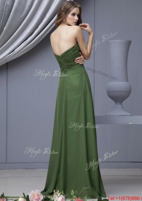 2016 Modern Empire Sweetheart Prom Dresses with Ruching