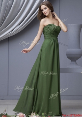 2016 Modern Empire Sweetheart Prom Dresses with Ruching