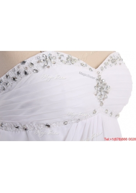 2016 New Style Beading Short White Prom Dresses for Holiday