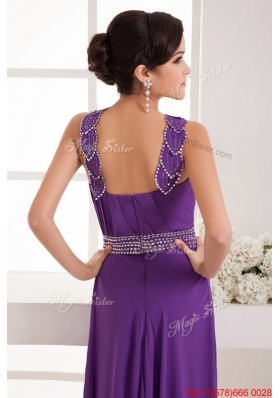 Beautiful Empire Straps Prom Dresses with Beading