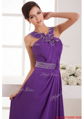 Beautiful Empire Straps Prom Dresses with Beading