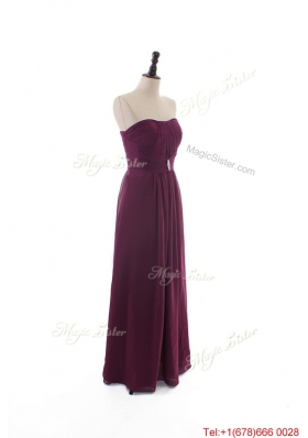 Custom Made Empire Strapless Ruching Prom Dresses with Beading