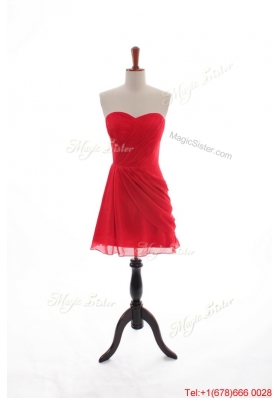 Custom Made Empire Sweetheart Prom Dresses with Ruching