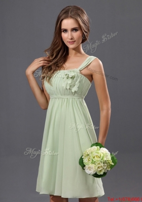 Fashionable Straps Short Prom Gowns with Appliques