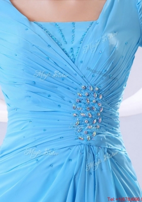 Gorgeous Beading Aqua Blue Prom Dresses in 2016