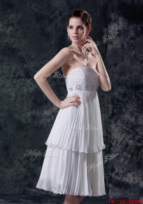 Luxurious Empire Strapless Prom Dresses with Beading