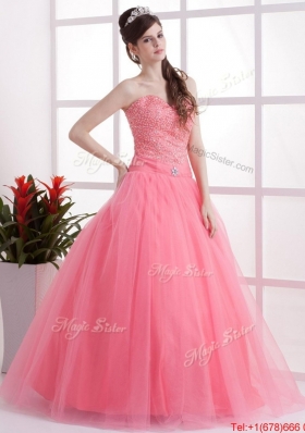 New Arrivals A Line Sweetheart Prom Dresses in Watermelon for 2016