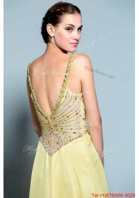 Perfect Empire Straps Prom Dresses with Beading