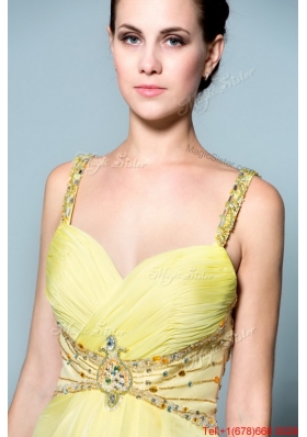 Perfect Empire Straps Prom Dresses with Beading