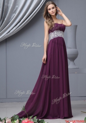 Perfect Strapless Laced Prom Dresses with Brush Train