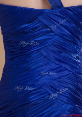 Pretty One Shoulder Ruffled Layers Prom Gowns with Mermaid