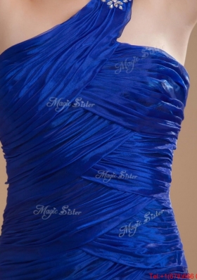 Pretty One Shoulder Ruffled Layers Prom Gowns with Mermaid