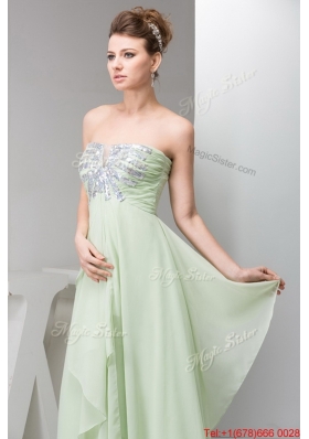 Simple Strapless Sequins Long Prom Dresses for 2016