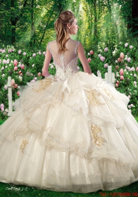 2016 Elegant Ball Gown Sweet 16 Dresses with Beading and Appliques