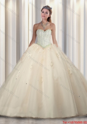 2016 Simple Princess Beading and Sweet 16 Gowns Dresses