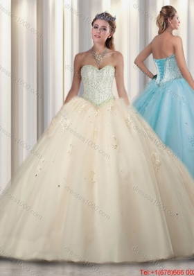 2016 Simple Princess Beading and Sweet 16 Gowns Dresses