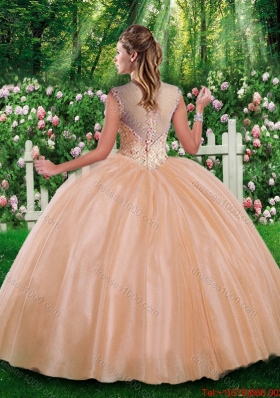 Beautiful Ball Gown Beading Sweet 16 Dresses for Fall