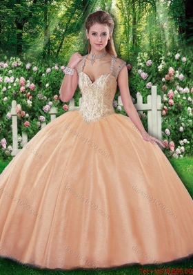 Beautiful Ball Gown Beading Sweet 16 Dresses for Fall