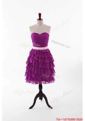Beautiful Short Prom Dresses with Bowknot and Ruffled Layers