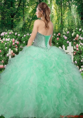 Elegant Sweetheart 2016 Quinceanera Dresses with Beading and Ruffles