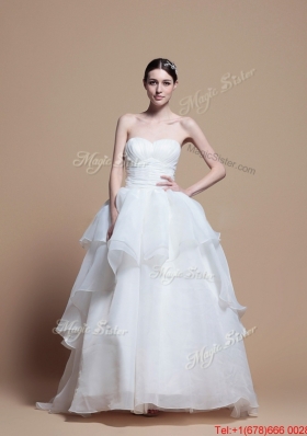 Great Designer Ball Gown Sweetheart Wedding Dresses with Ruching