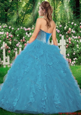 Latest Ball Gown Beading and Ruffles Sweet 16 Gowns for Fall