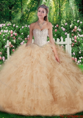 Most Popular Ball Gown Quinceanera Dresses with Beading for 2016