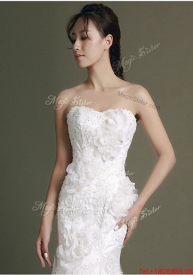 Perfect Brand New Beading Lace Wedding Dresses with Court Train