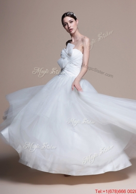 Pretty 2016 Custom Made A Line Sweetheart Wedding Dresses with Ruching