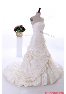 Pretty Most Popular A Line Strapless Wedding Dresses