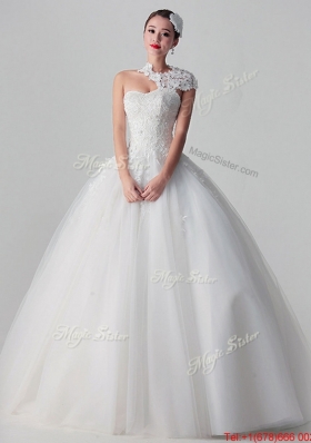 Pretty New Style 2016 Lace Long White Wedding Dresses in Tulle