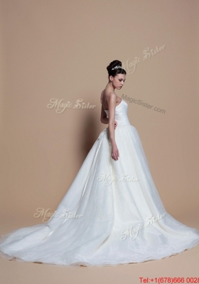 Pretty Perfect A Line Strapless Wedding Dresses with Beading in 2016