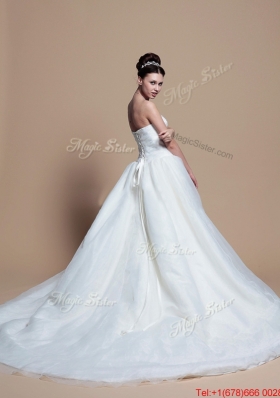 Pretty Perfect A Line Strapless Wedding Dresses with Beading in 2016