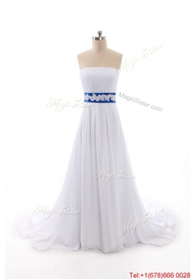 Pretty Perfect Empire Strapless Wedding Dresses with Belt and Bowknot