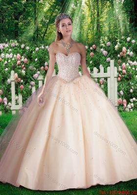 Simple Beading Quinceanera Dresses for 16 brithday Party